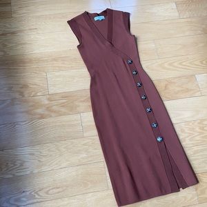 Reiss Stretch Sleeveless Midi Dress